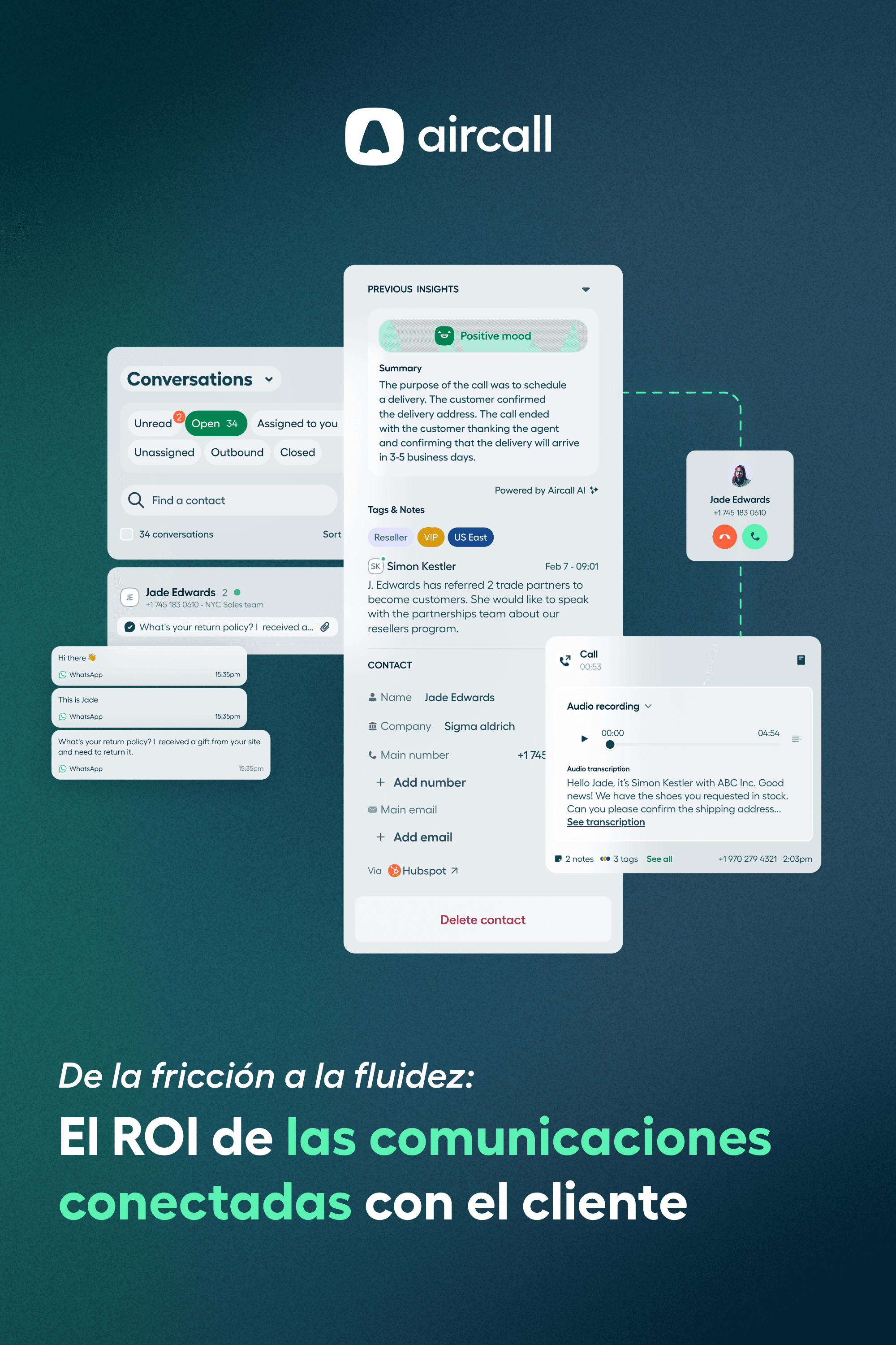 Comunicaciones conectadas con el cliente
